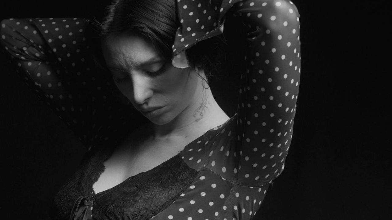 Mala Rodríguez in black and white